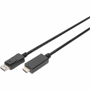 Кабель мультимедійний DisplayPort to HDMI 2.0m UHD 4K, M/M type A Digitus (AK-340303-020-S) зображення 1
