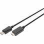 Кабель мультимедійний DisplayPort to HDMI 2.0m UHD 4K, M/M type A Digitus (AK-340303-020-S) - зменшене зображення 1