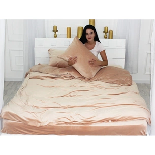 Постільна білизна MirSon Велюр Winter Frost 28-0004 Cream Velvet King Size (2200003995220) зображення 1