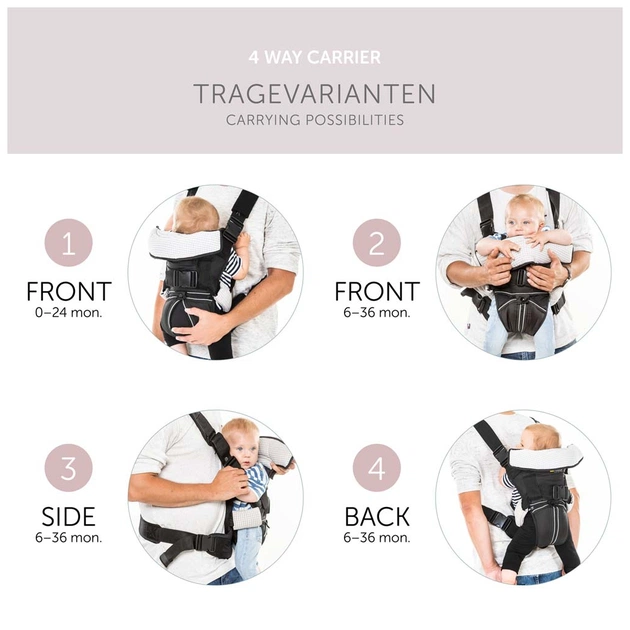 Рюкзак-переноска Hauck 4 Way Carrier Black (58102-5) - picture 7