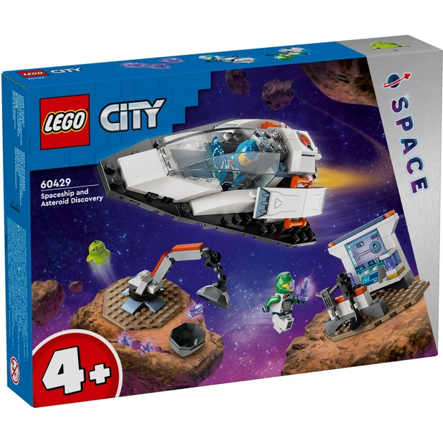 Конструктор LEGO City Космічний корабель і дослідження астероїда 126 деталей (60429) - зображення 1