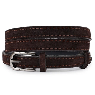 Ремінь Vintage Замшевий жіночий Темно-коричневий (20757) зображення 1