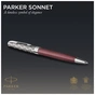 Ручка кулькова Parker SONNET 17 Metal & Red Lacquer CT BP (68 332) - уменьшенное изображение 4
