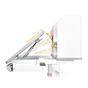 Парта Mealux Edmonton Multicolor Pink (BD-610 W/МС + PN з полицею) - уменьшенное изображение 4