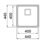Мийка кухонна Elleci W-SQUARE 400 - зменшене зображення 2