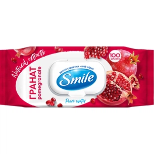 Вологі серветки Smile Daily Гранат 100 шт. (4823071656916) зображення 1
