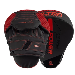 Лапи боксерські PowerPlay 3044 Pro Carbon Ultra Series Чорно-Червоні (PP_3044_Bl/Red) зображення 1