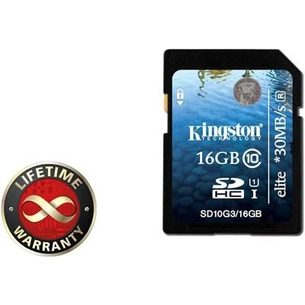 Карта пам'яті Kingston 16Gb SDHC class 10 Generation 2 (10 (SD10G2/16GB) зображення 1