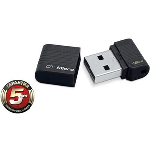 USB флеш накопичувач Kingston 16Gb DataTraveler DTMC Black (DTMCK/16GB) зображення 1