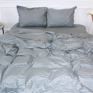 Постільна білизна MirSon Satin Stripe 30-0010 Light Gray 110х140 Дитяча (2200005246146) зображення 1