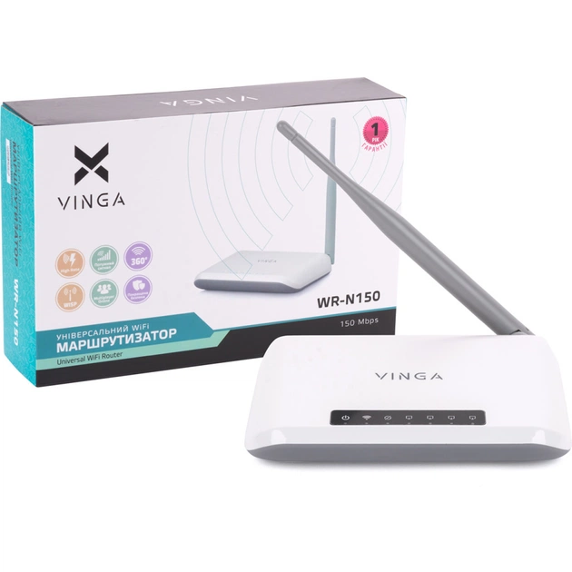 Маршрутизатор Vinga WR-N150 - зображення 1