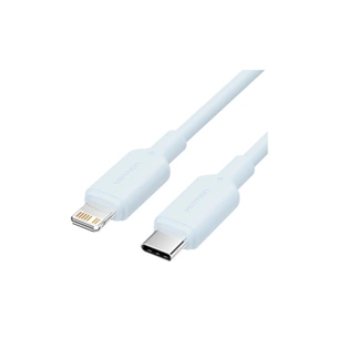 Дата кабель USB-C to Lightning 1.0m PD27W PVC blue Vention (LAKSF) зображення 1