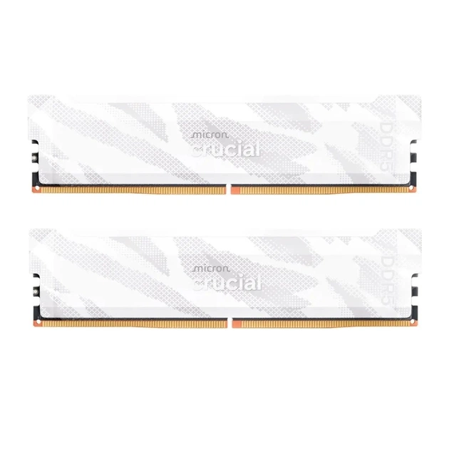 Модуль памяти для компьютера DDR5 32GB (2x16GB) 6400 MHz Pro Overclocking White Micron (CP2K16G64C32U5W) - изображение 1