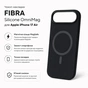Чохол до мобільного телефона BeCover FIBRA Silicone OmniMag Apple iPhone Air Black (716204) - зменшене зображення 3