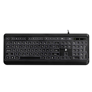 Клавиатура 2E KS120 White backlight USB Black (2E-KS120UB) изображение 1