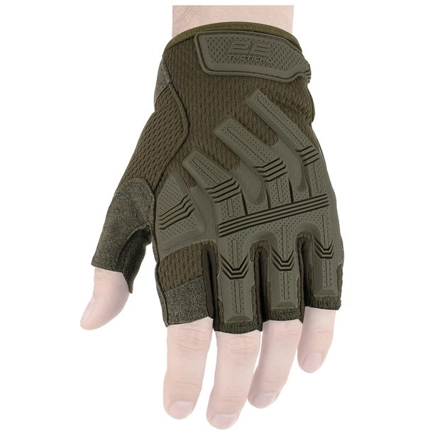 Тактичні рукавички 2E безпалі L зелені (2E-TACTGLOSUM-L-OG) - зображення 2