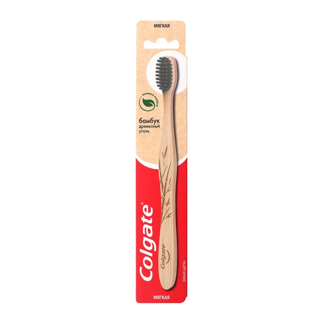 Зубна щітка Colgate Бамбук Деревне вугілля м'яка (8718951303447) - зображення 1