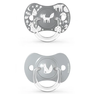 Пустушка Suavinex Fox Історії лисиці 18 міс. 2 шт. сіра (307345) зображення 1