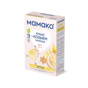 Дитяча каша MAMAKO пшенична з грушею і бананом на козячому молоці 200 г (4607088795864) изображение 1