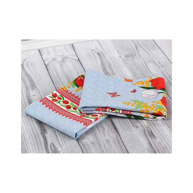 Рушник Руно вафельний набивний Весняні квіти- 1, 35х70 см (217.15_Весняні квіти_1) - picture 7