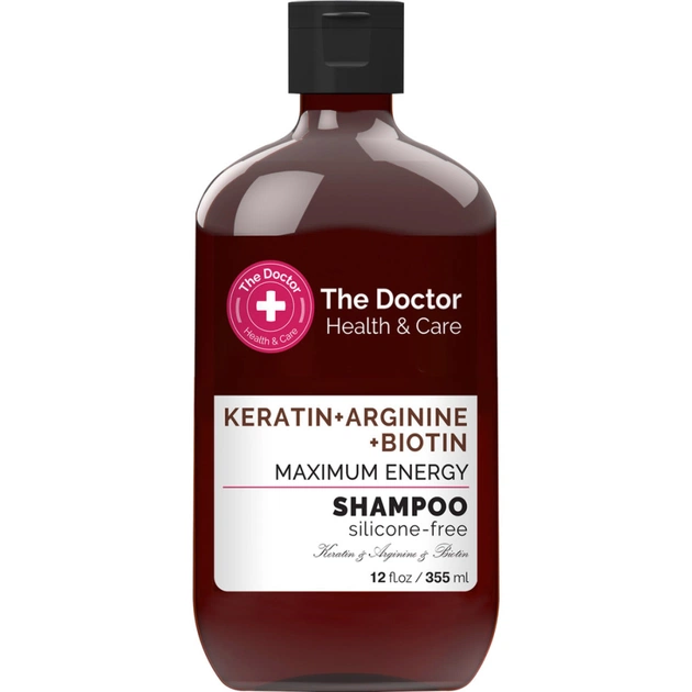 Шампунь The Doctor Health & Care Keratin + Arginine + Biotin Maximum Energy 355 мл (8588006041767) - изображение 1