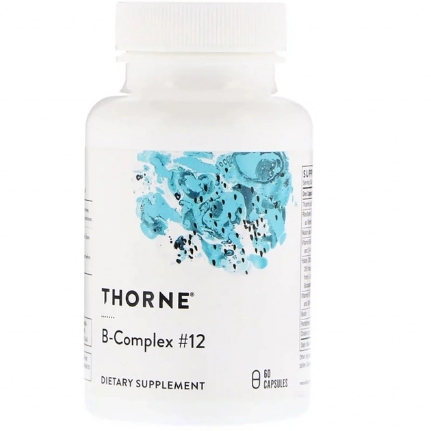 Витамин Thorne Research В-Комплекс №12, B-Complex 12, 60 капсул (THR-11203) - изображение 1