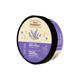 Скраб для тіла Green Pharmacy Цукрово-сольовий Лаванда та олія льону 200 мл (4823015945366) picture 1