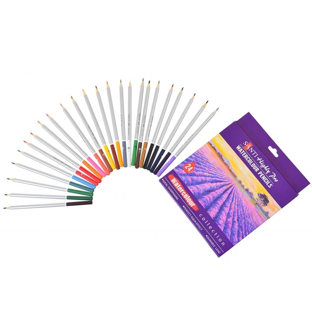 Олівці кольорові Santi Highly Pro 24 шт акварельні (742385) - picture 3