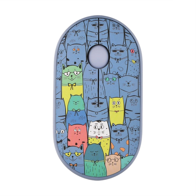 Мишка 2E MF300 PETSCATS Silent Wireless/Bluetooth Blue (2E-MF300WPETSBL) - зображення 1