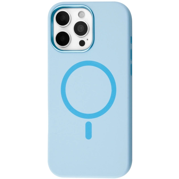 Чохол до мобільного телефона BeCover FIBRA Silicone OmniMag Apple iPhone 16 Pro Max Light Blue (716237) - зображення 1