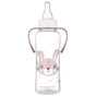 Пляшечка для годування Canpol babies CUTE ANIMALS стандартна з ручками 250 мл рожева (11/845_pin) - зменшене зображення 2