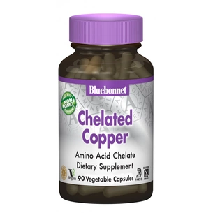 Мінерали Bluebonnet Nutrition Хелатна Мідь, Albion, 90 гелевих капсул (BLB-00665) зображення 1