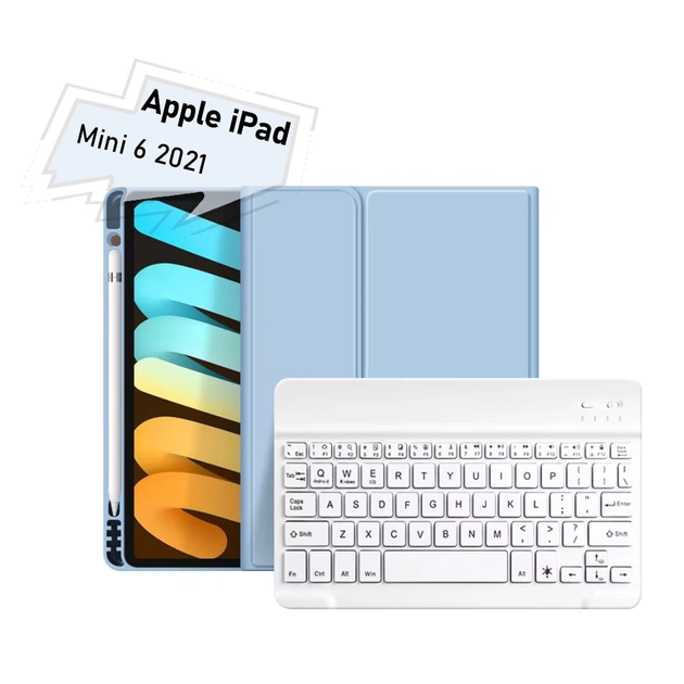 Чехол для планшета BeCover with keyboard Apple iPad Mini 6 2021 Light Blue (712989) - изображение 1
