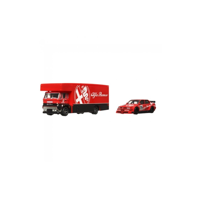 Машина Hot Wheels Колекційна модель Alfa Romeo 155 V6 та транспортера Fleet Flyer серії Car Culture (FLF56/HKF42) - изображение 1