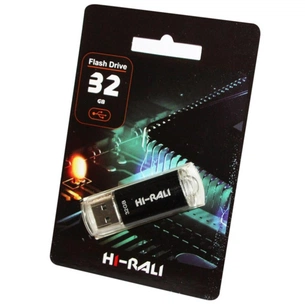 USB флеш накопичувач Hi-Rali 32GB Rocket Series Black USB 2.0 (HI-32GBVCBK) зображення 1