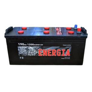 Акумулятор автомобільний ENERGIA 190Ah збоку (+/-) (000022395) зображення 1