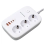 Мережевий фільтр живлення ColorWay CW-CHE34PDW 3 розетки/4USB (CW-CHE34PDW) - зменшене зображення 2