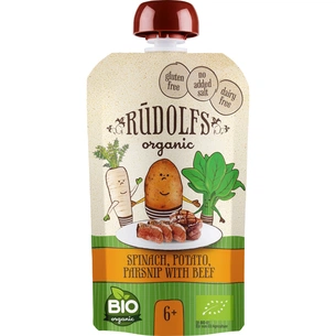 Дитяче пюре Rudolfs з телятиною органічне 110 г (4751017942154) зображення 1