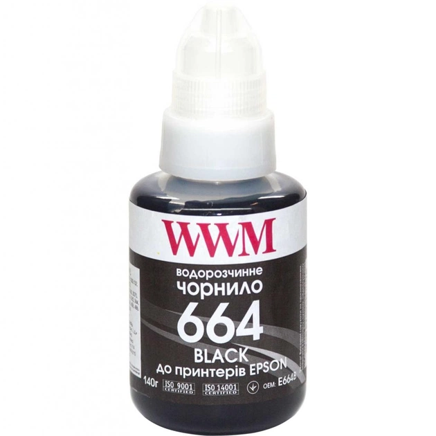Чернила WWM Epson L110/L210/L300 140г Black (E664B) - изображение 1
