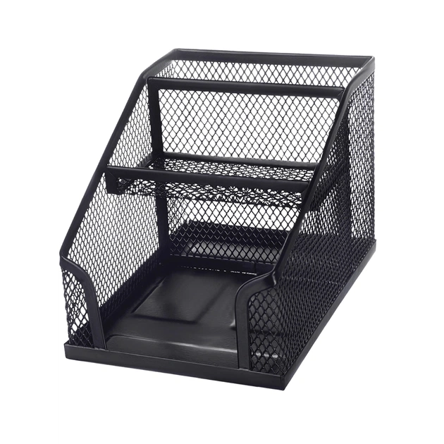 Підставка для дрібниць Buromax 152 x 102 x 103 мм, металева, чорна (BM.6245-01) - зображення 1