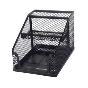 Підставка для дрібниць Buromax 152 x 102 x 103 мм, металева, чорна (BM.6245-01) зображення 1