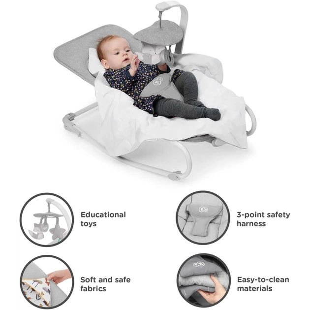 Крісло-гойдалка Kinderkraft Felio 2 Stone Grey (5902533921119) - picture 11