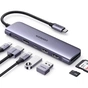 Концентратор Ugreen USB-C 7-in-1 2xUSB 3.0 + USB-C PD100W + HDMI 4K30Hz + SD/TF black (15214) - зменшене зображення 2