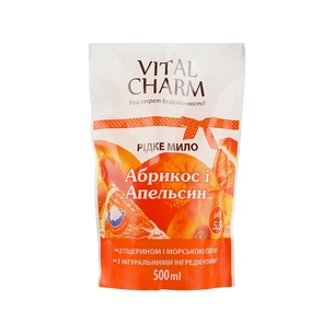 Рідке мило Vital Charm Абрикос і апельсин 500 мл (4820091141934) зображення 1