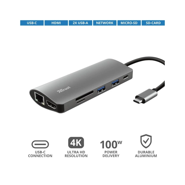 Концентратор Trust DALYX 7-IN-1 USB-C ALUMINIUM (23775_TRUST) - picture 10