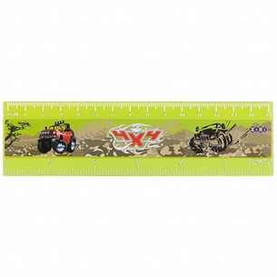 Лінійка ZiBi 15см "4X4", plastic, light green, blister (ZB.5604-15) зображення 1