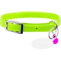 Нашийник для тварин WAUDOG GLAMOUR "Квіточка" з резинкою і стразами для кішок (салатовий) (32555) - зменшене зображення 1