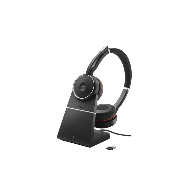 Навушники Jabra Evolve 75 SE UC stereo + with charging base (7599-848-199) - изображение 1