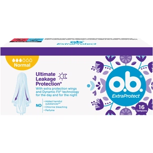 Тампоны o.b. ExtraDefence Normal 16 шт. (3574661467726/3574661626055) изображение 1