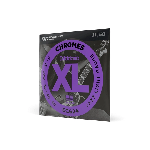 Струни для гітари D'Addario XL Chromes Jazz Light (11-50) (ECG24) - picture 2